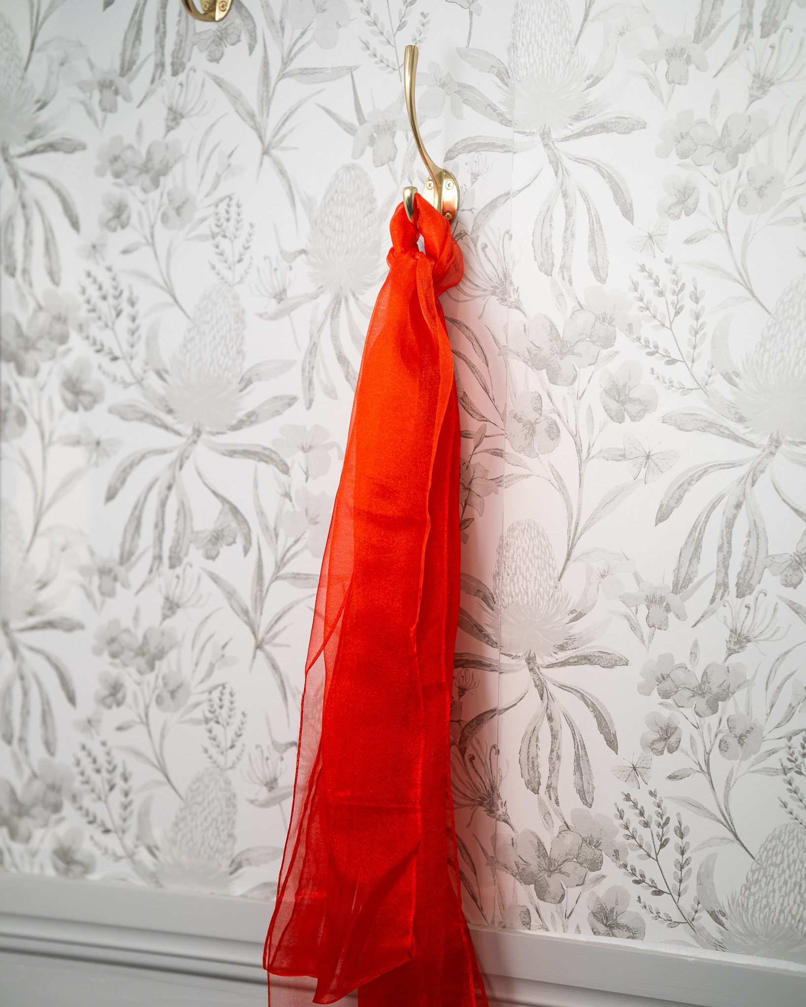 Sash - Chilli Red Organza