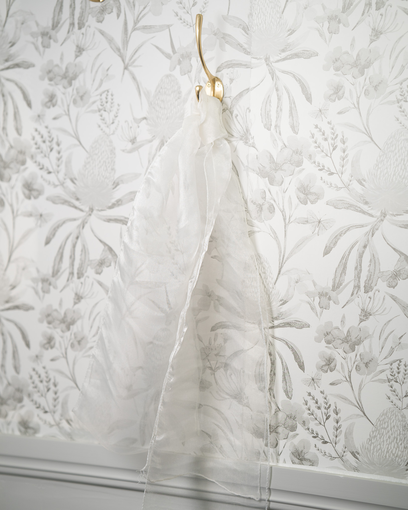Sash - Pure White Organza