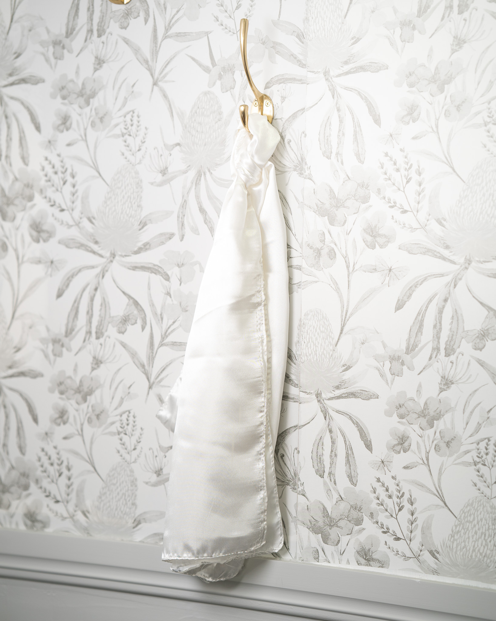 Sash - Off White Satin
