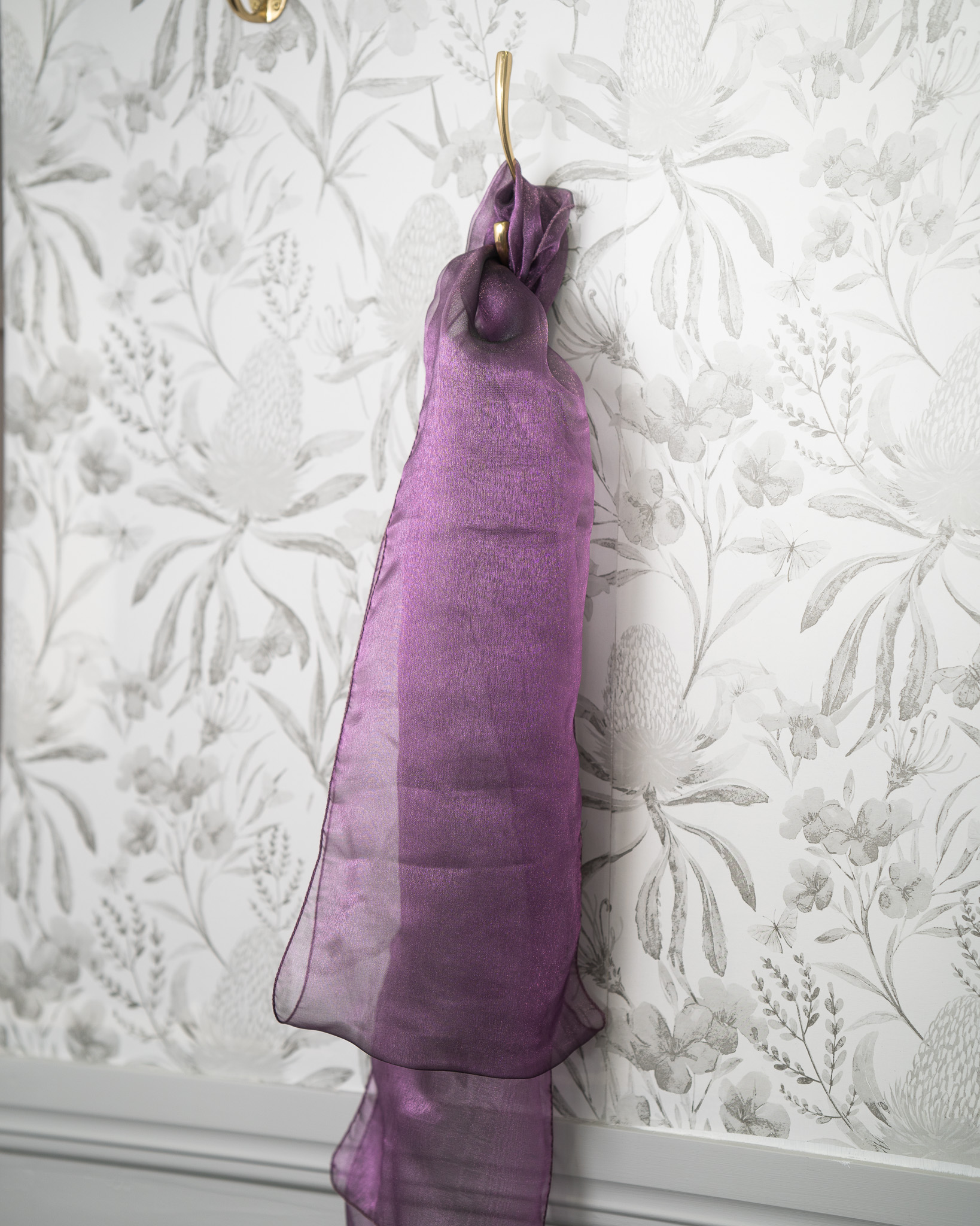 Sash - Plum Organza