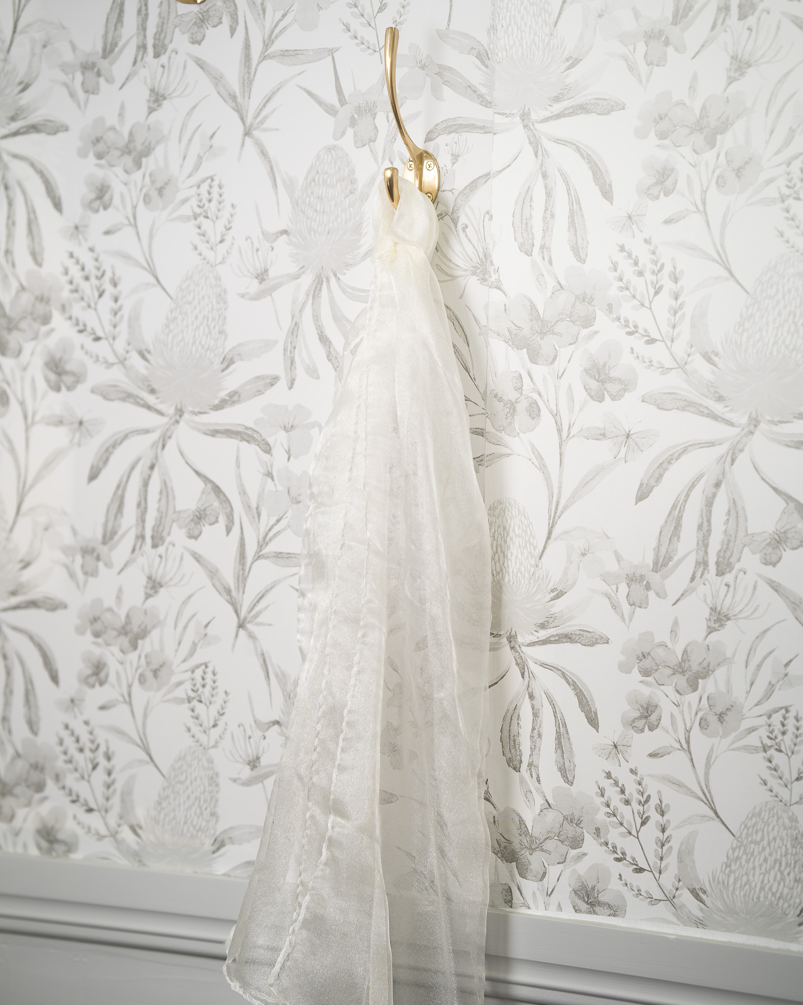 Sash - Ivory White Organza