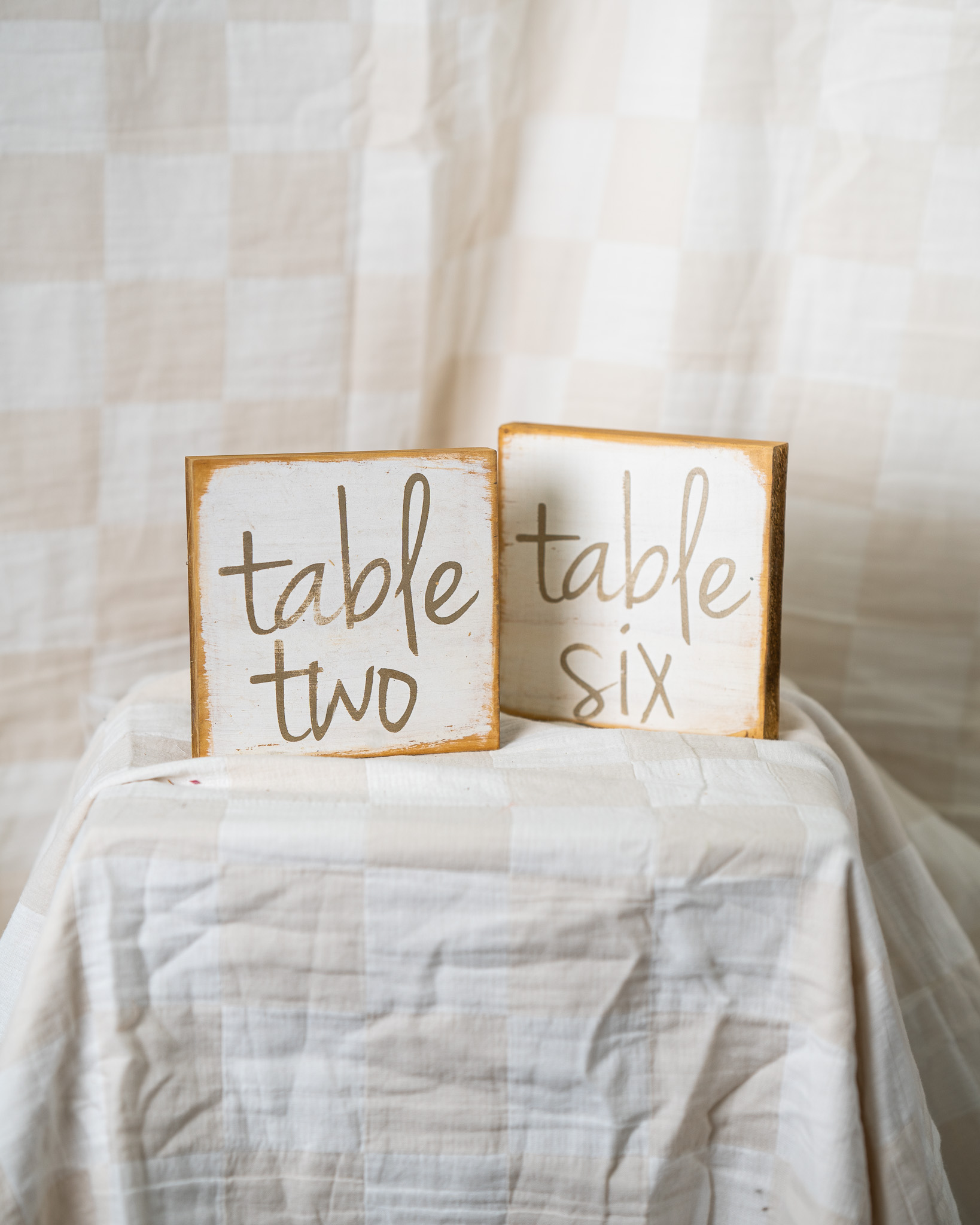 Table Numbers - Wooden Blocks