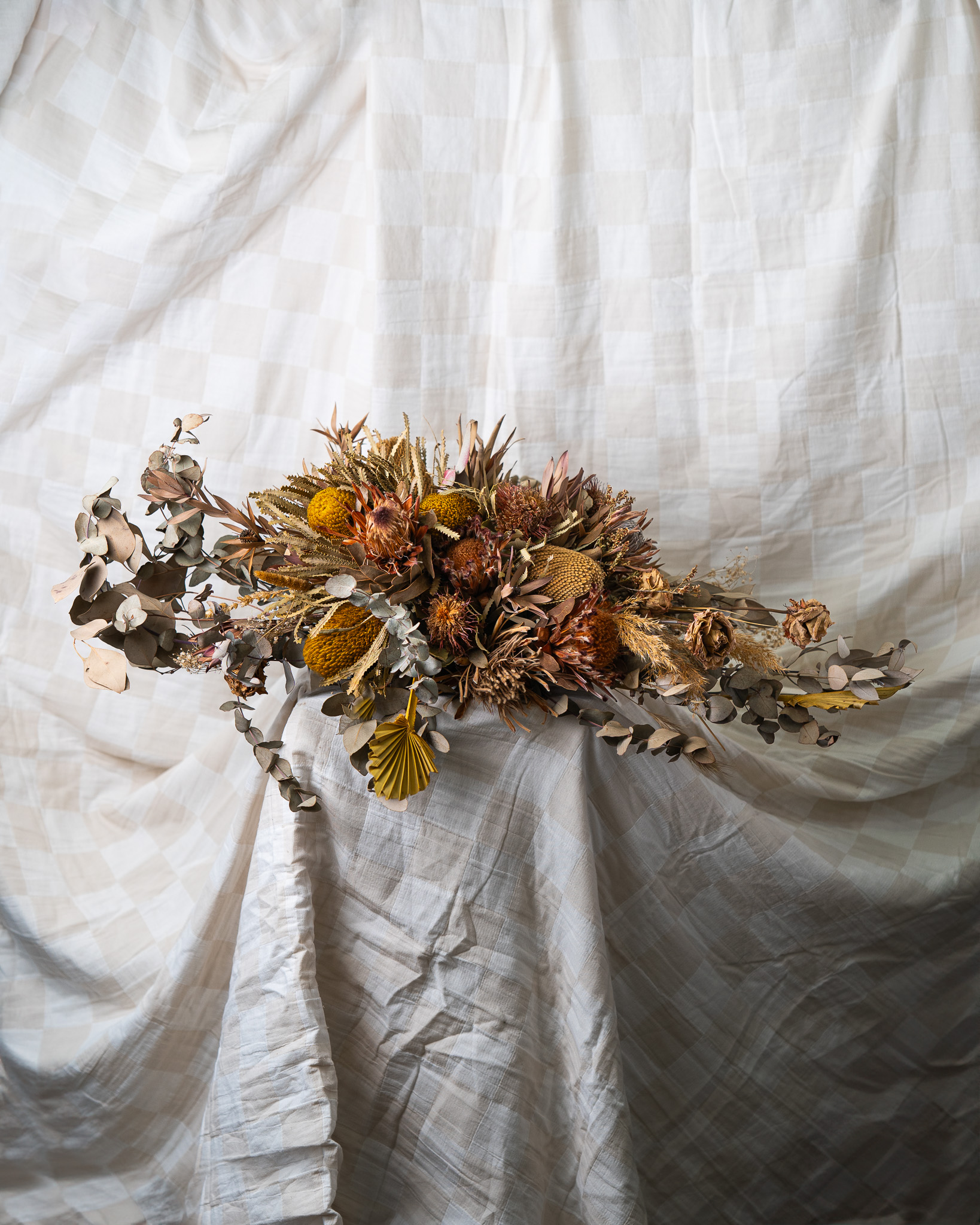 Faux Arbour Arrangement - Dried Orange