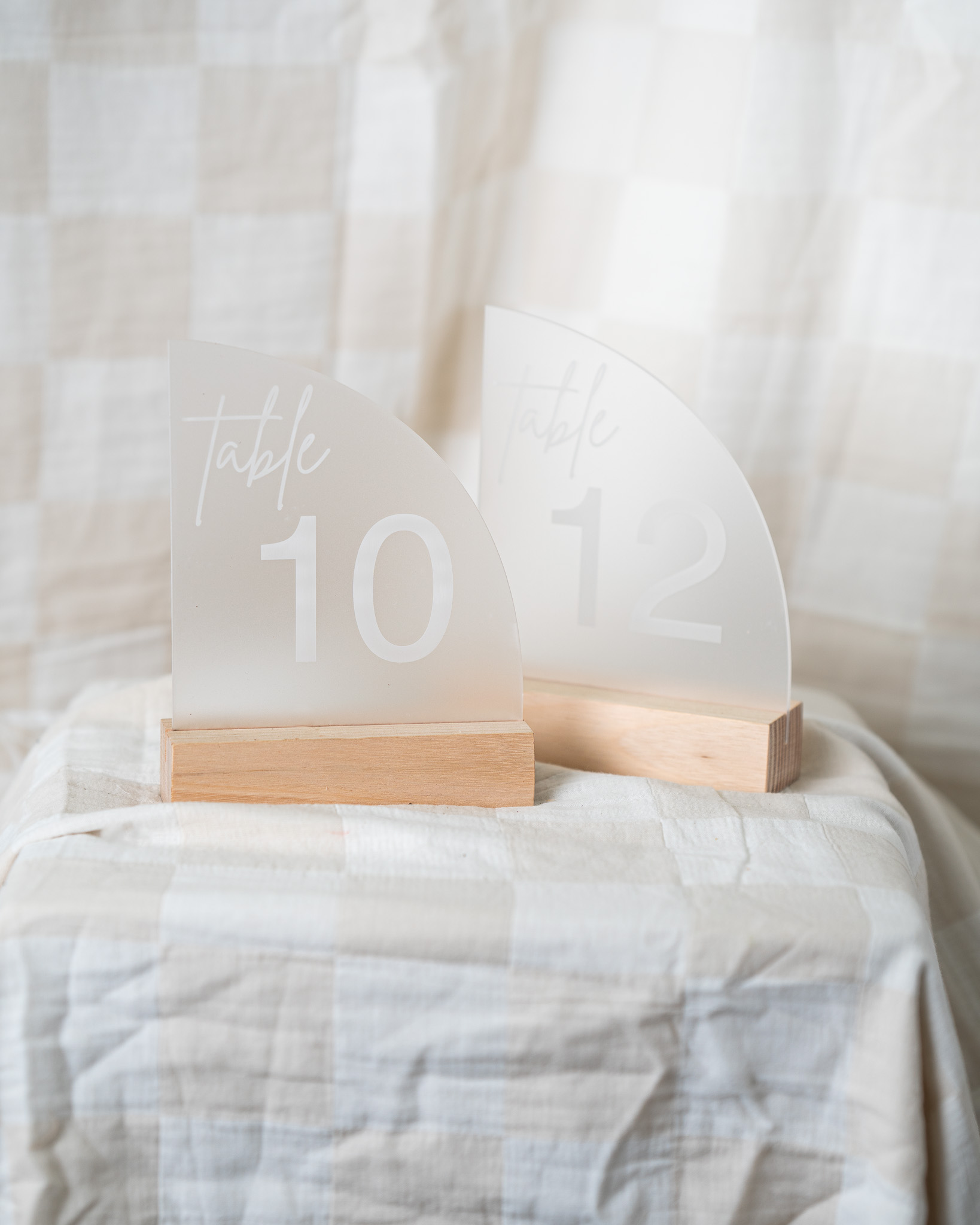 Table Numbers - Frosted Acrylic