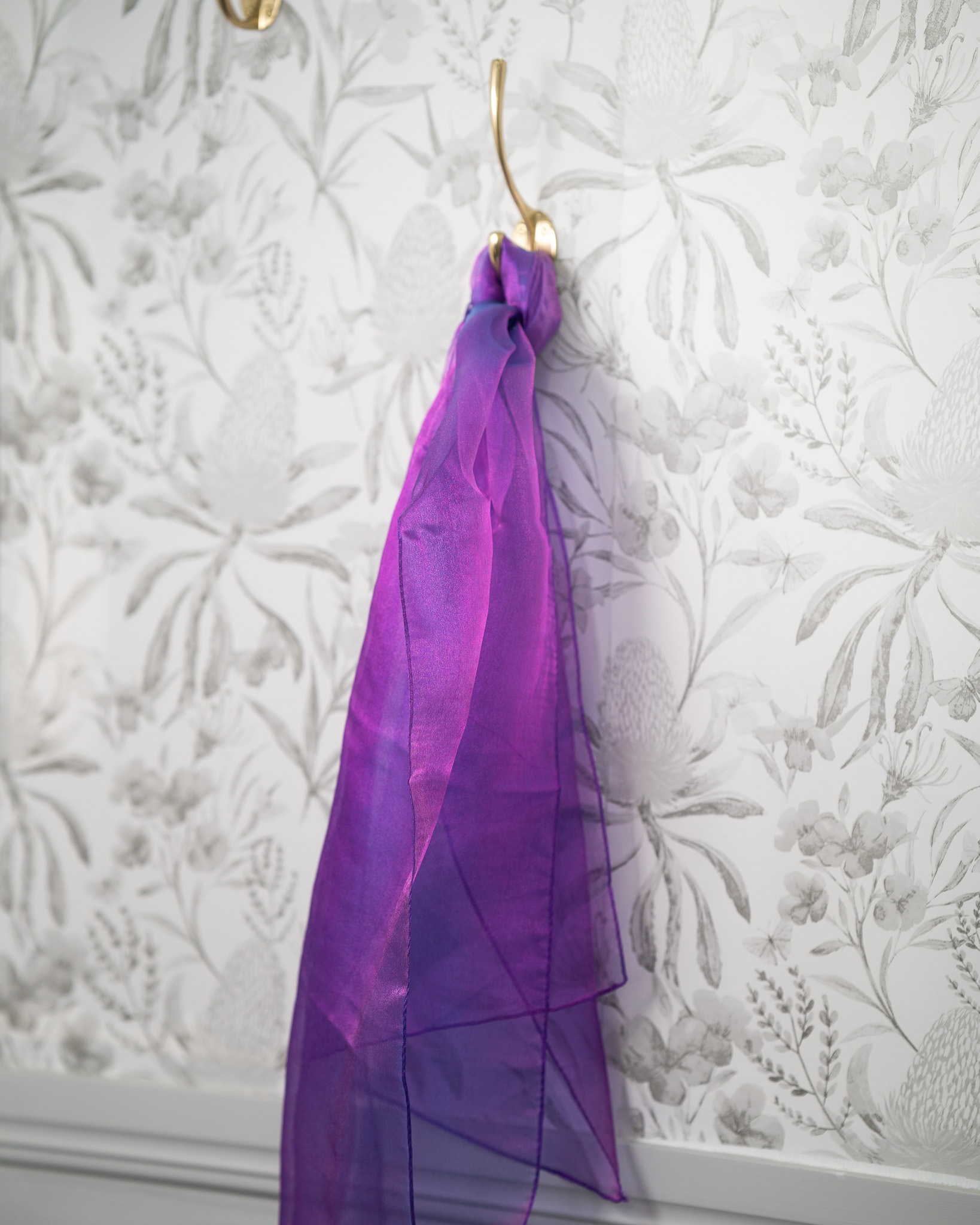 Sash - Eggplant Organza