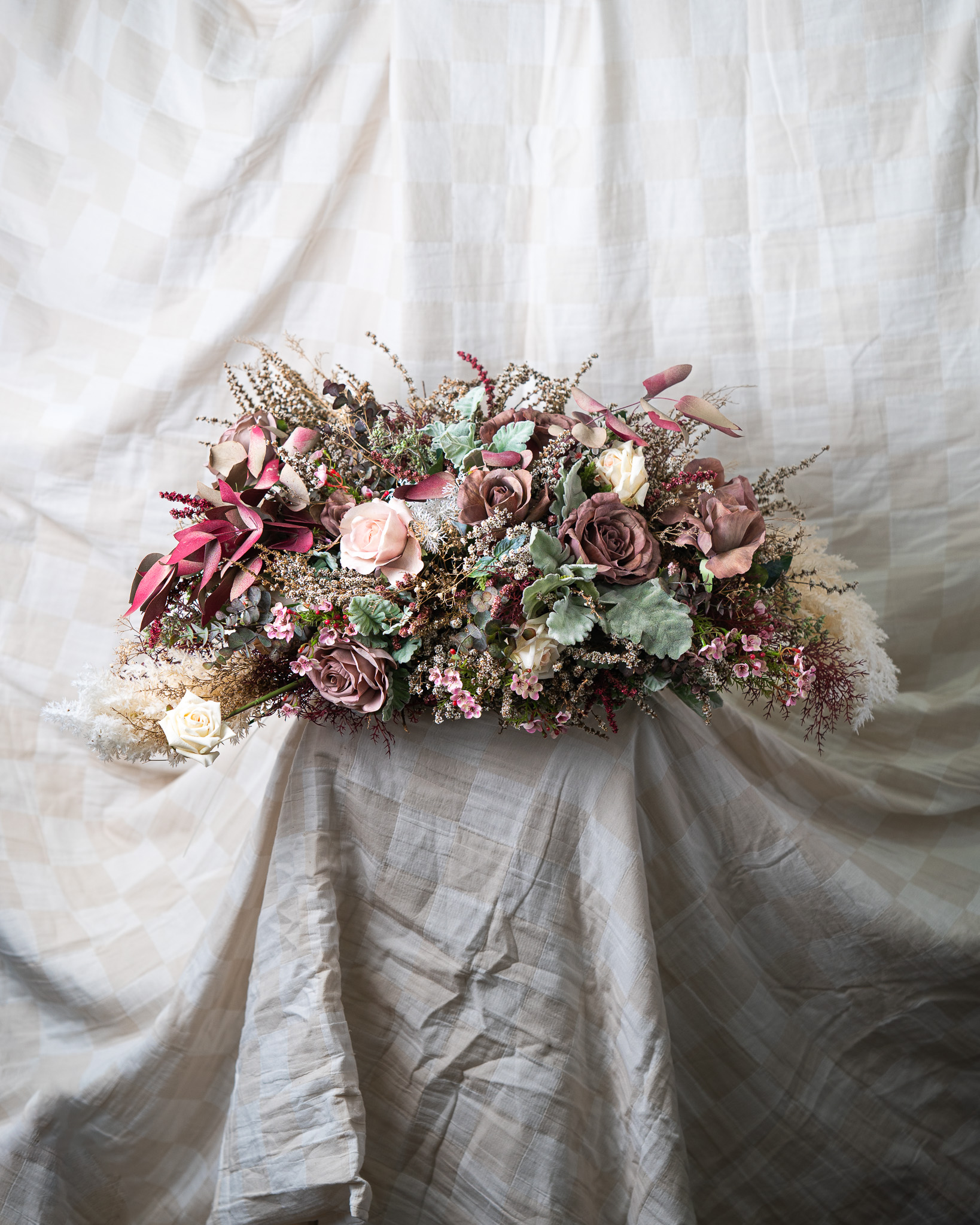Faux Arbour Arrangement - Dried Pink