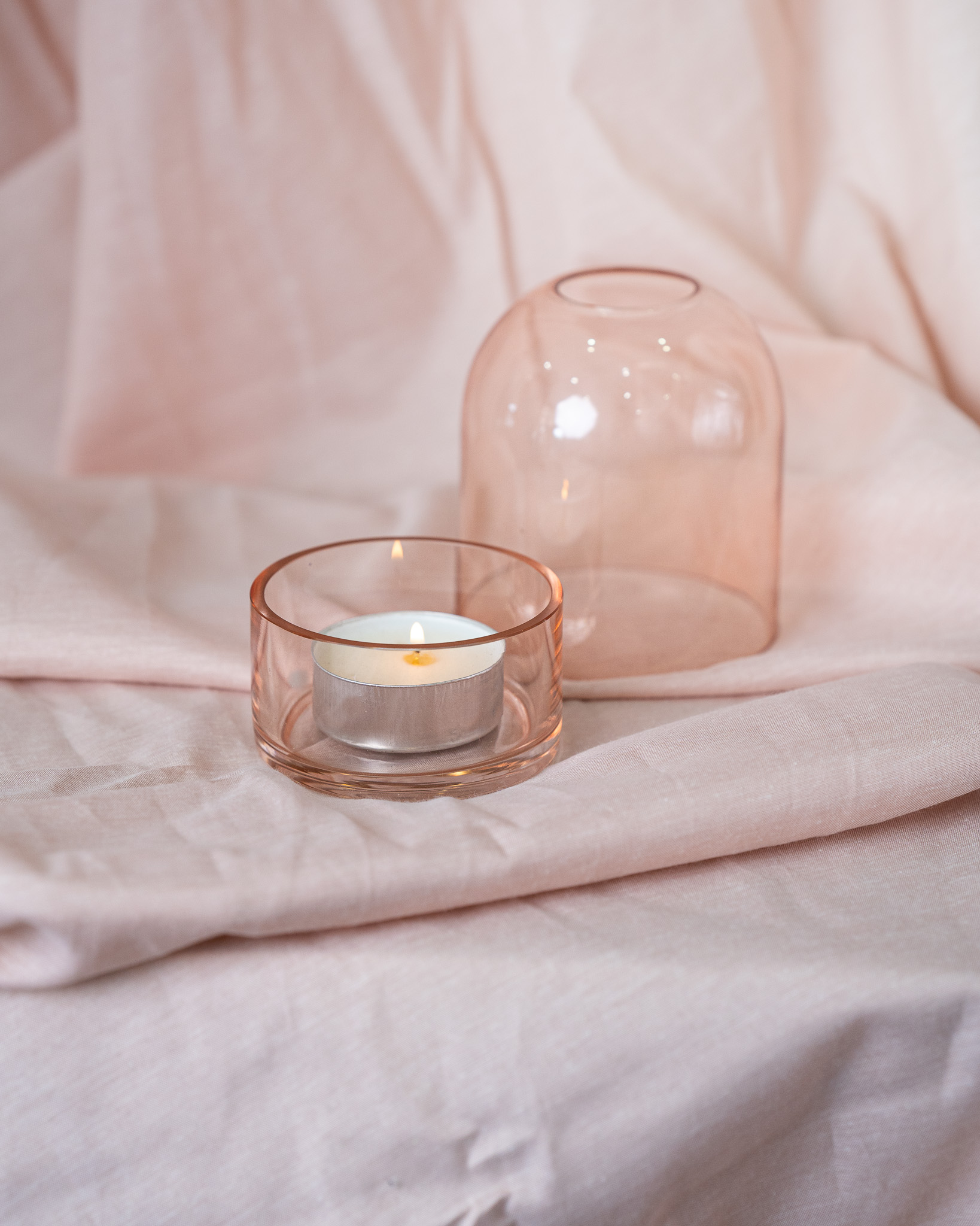 Pink Dome Candle Holder