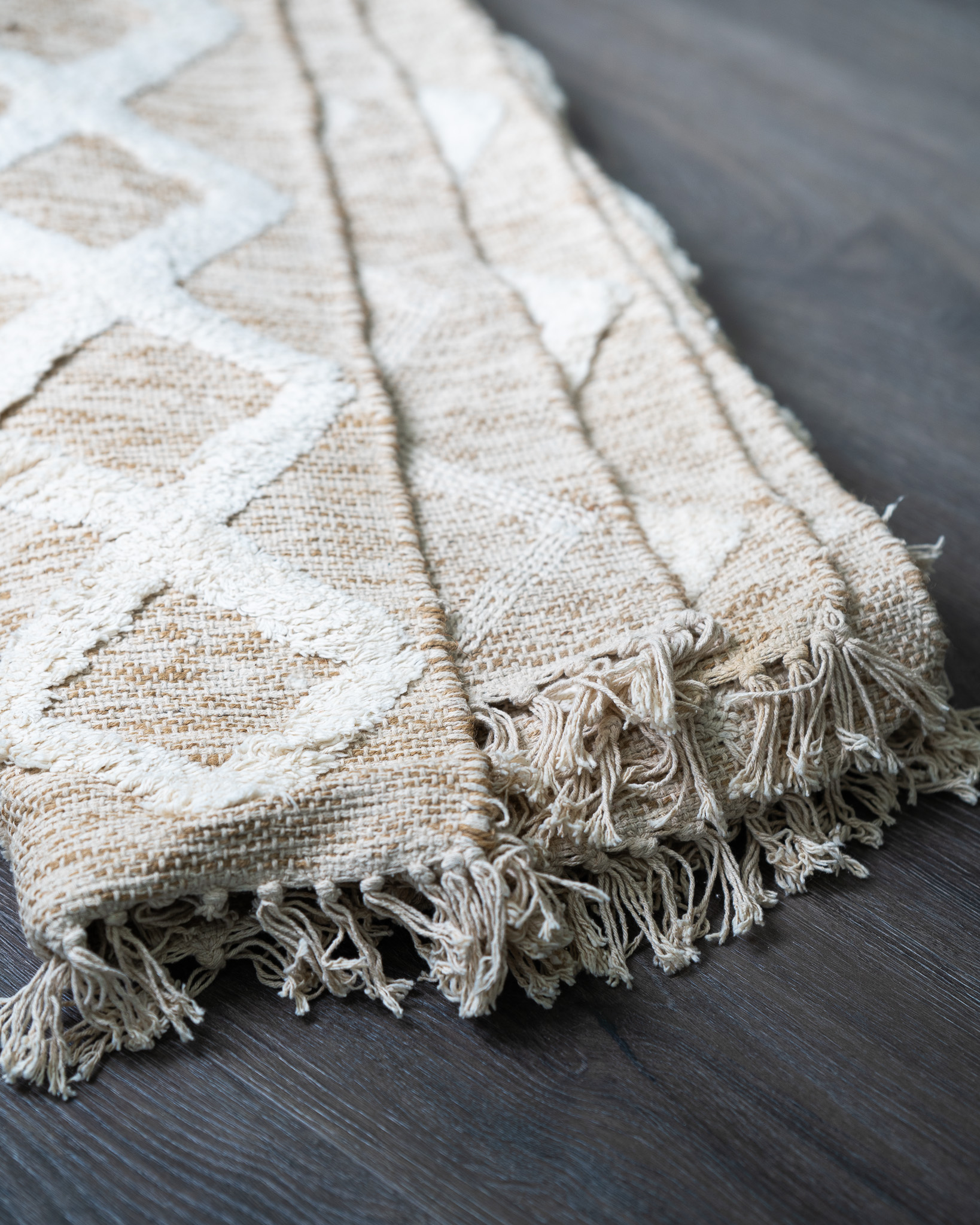 Rug - Rectangle Natural Diamond Print