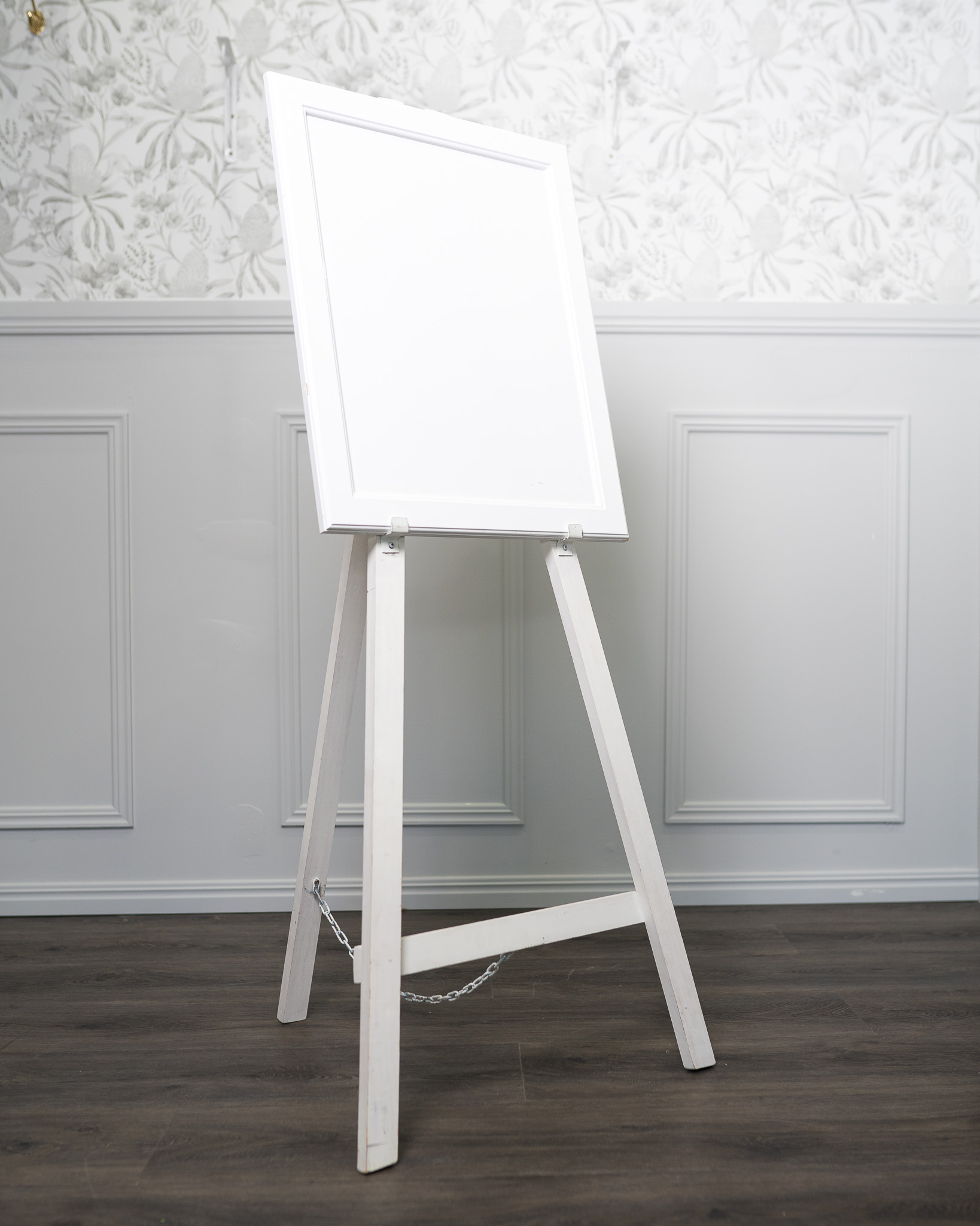 Sign - White Wooden Frame