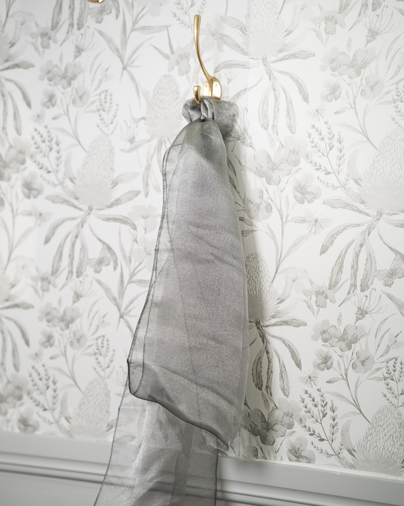 Sash - Silver Fox Organza