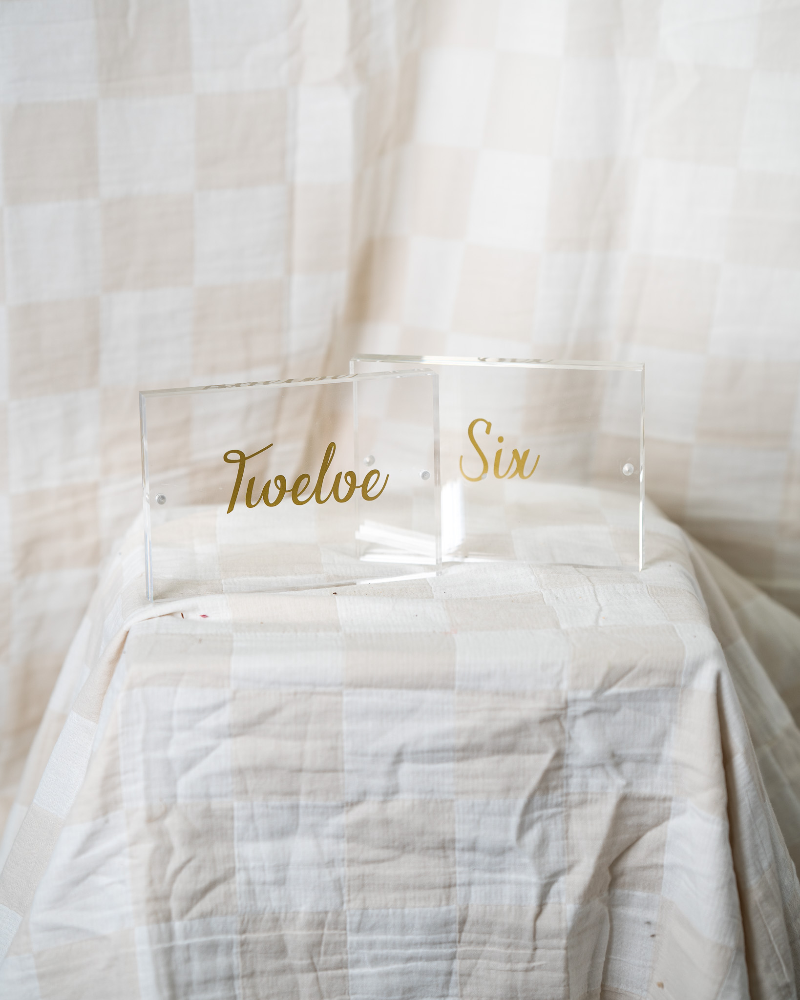 Table Numbers - Gold Acrylic